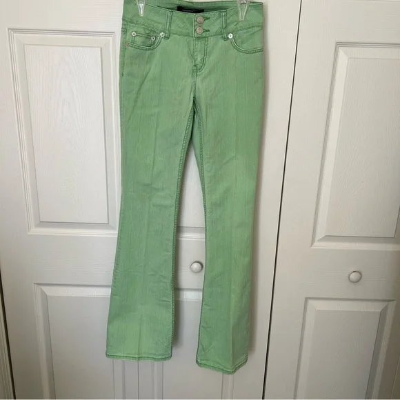 London Jean Mint Green Denim Jeans - Picture 2 of 12
